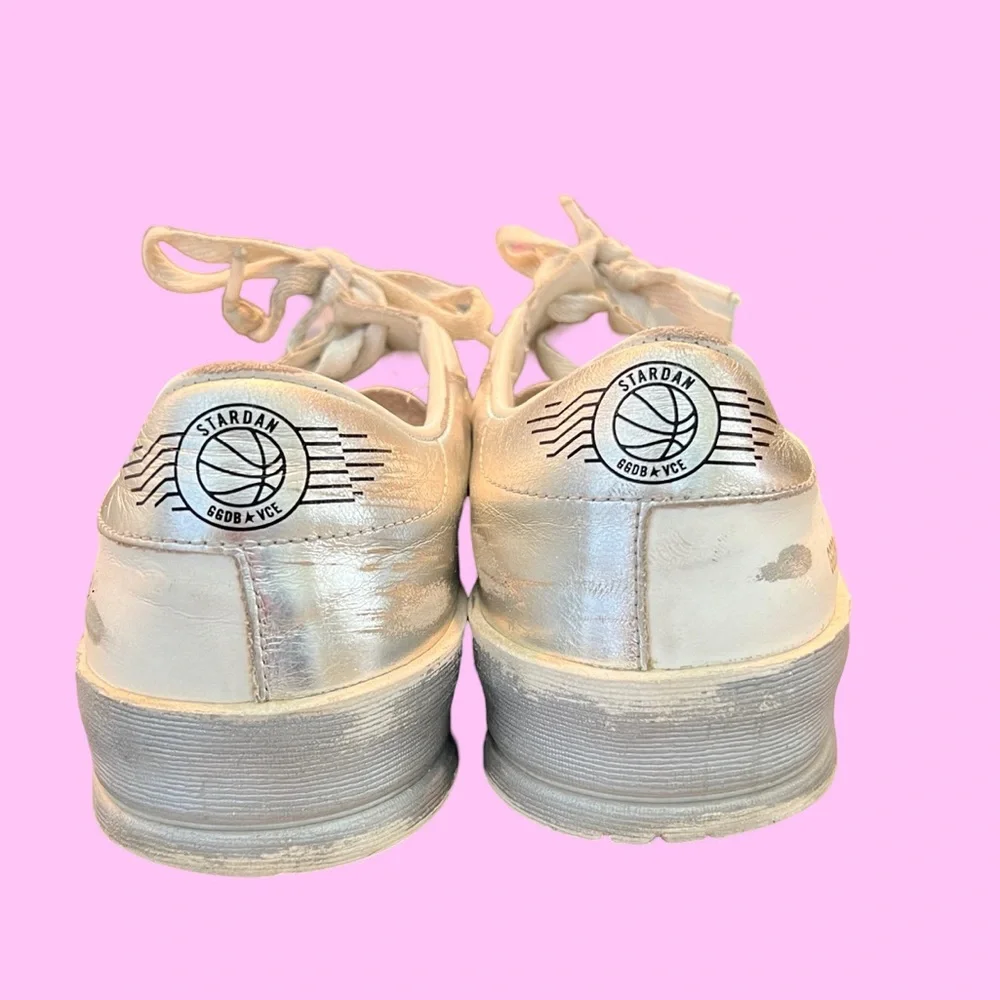 Golden Goose Stardan with silver metallic leather star and heel tab size 40 - Picture 4 of 12